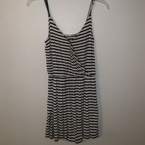 Black and white Striped romper